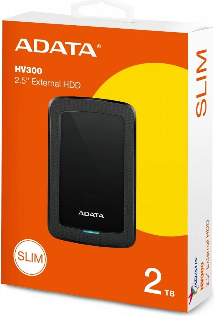 Hard disk i jashtëm Adata DashDrive HV300, 2TB, 2.5", USB 3.1, Zi