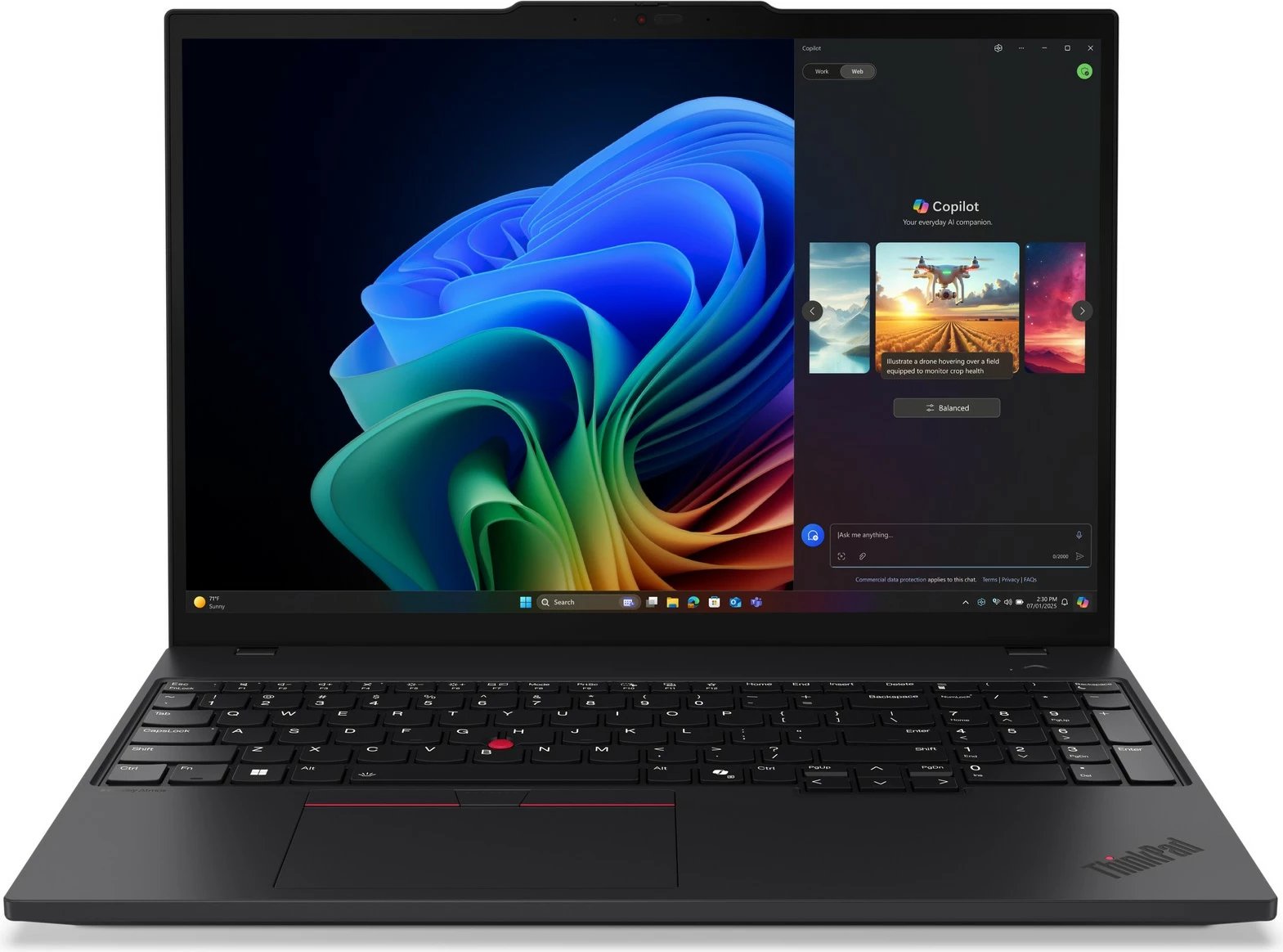 Kompjuter Lenovo ThinkPad T16 G4, AMD Ryzen 7 350, 32GB RAM, 1TB SSD, 16 inç, i zi