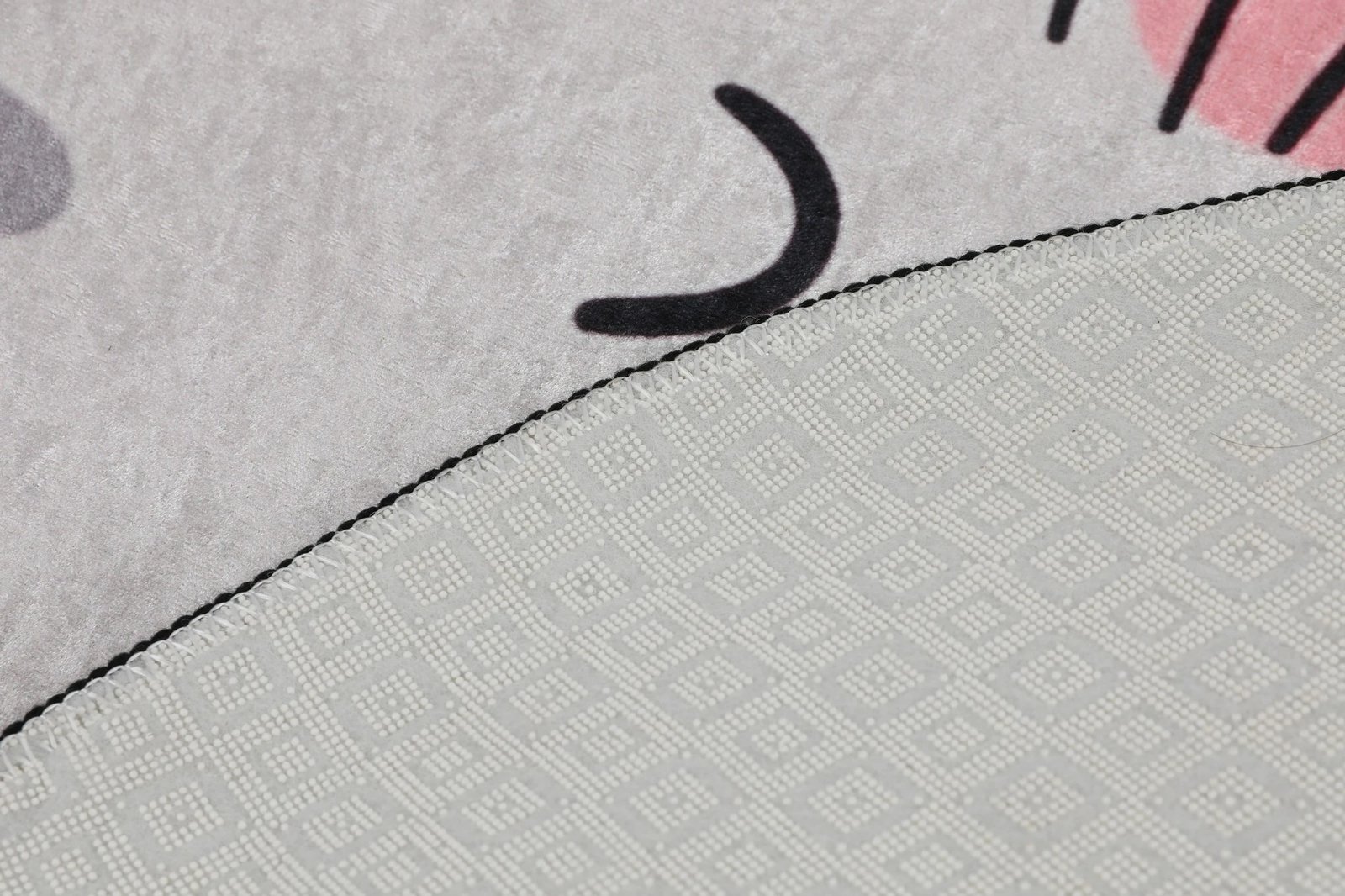 Tapet për banjo, model mace Neko, ngjyrë gri, 100x100cm