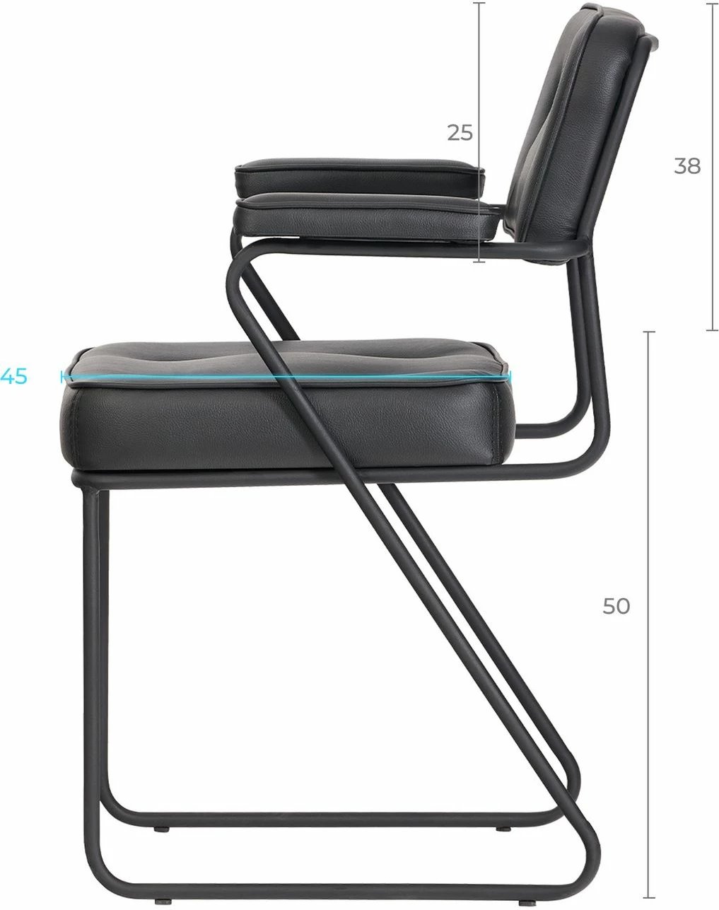 Karrige zyre Skye Decor, Jupoi 47, e zezë