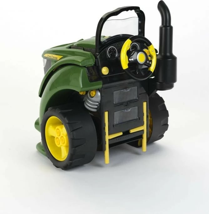 Lodër traktor John Deere Klein 3916 me motor kthyes, për djem, plastikë, e gjelbër/verdhe/zezë