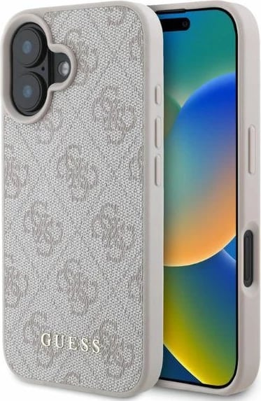Mbështjellës Guess 4G Classic për iPhone 16, Rozë