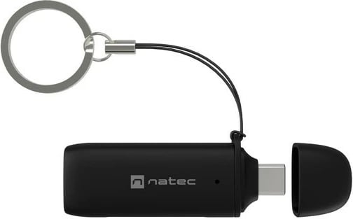 Lexues kartash USB-C, Natec Scarab C NCZ-2365, USB 3.2 Gen 1, SD/microSD deri 2TB, lexim i dyfishtë, OTG, e zezë