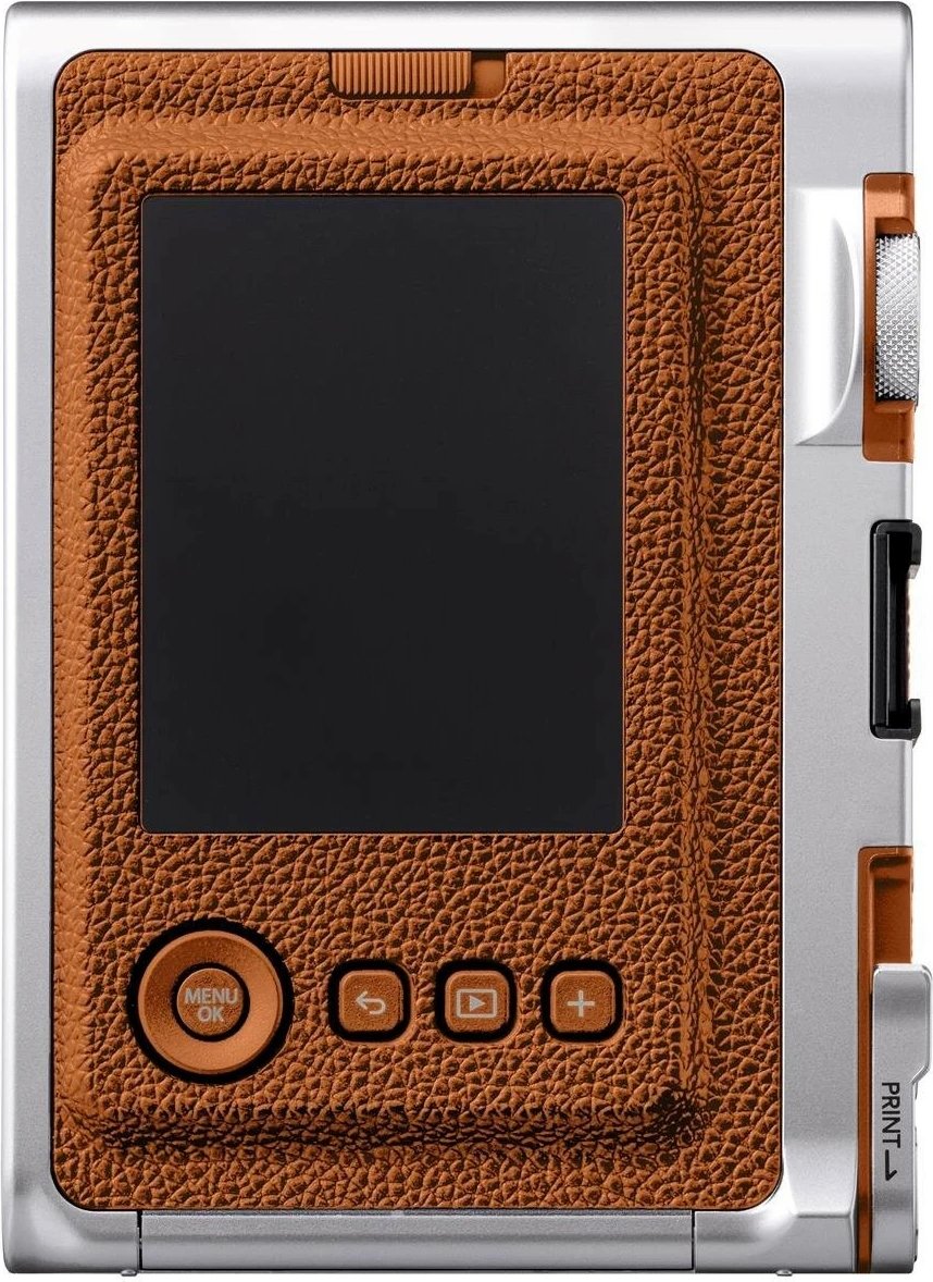 Kamerë instant hibride, Fujifilm, Instax mini EVO, 28 mm f/2.0, ekran 3", Bluetooth, microSD, kafe Kamerë instant hibride, Fujifilm, Instax mini EVO, 28 mm f/2.0, ekran 3", Bluetooth, microSD, kafe