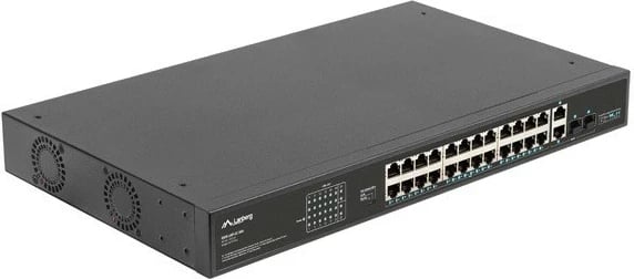 Switch Lanberg RSFE-24P-2C-360, 24x PoE+, 2x SFP, 1U, i zi Switch Lanberg RSFE-24P-2C-360, 24x PoE+, 2x SFP, 1U, i zi