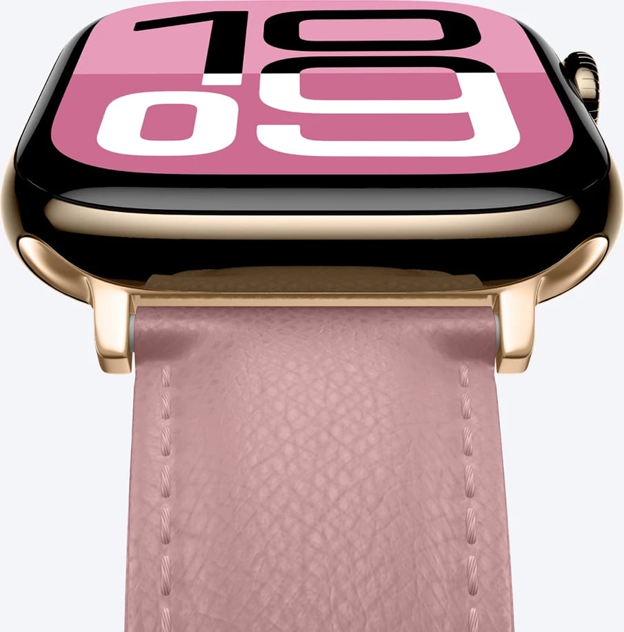 Rrip lëkure për Apple Watch AmazingThing Class Band, 45/46/49 mm, Rozë