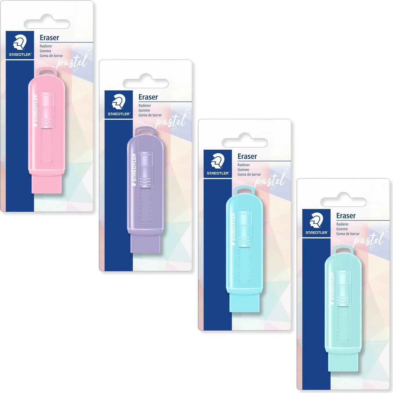 Gomë STAEDTLER 525 PSBKPA, plastikë, set 4 copë, ngjyra të ndryshme