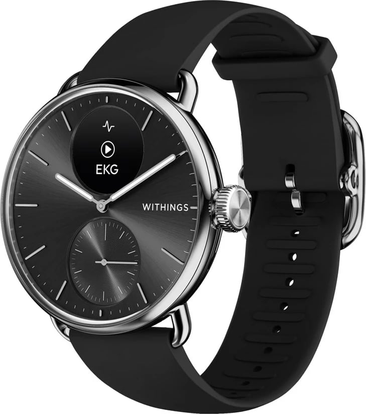 Smartwatch Withings ScanWatch 2, 38mm, OLED 1.6cm, SS, e zezë