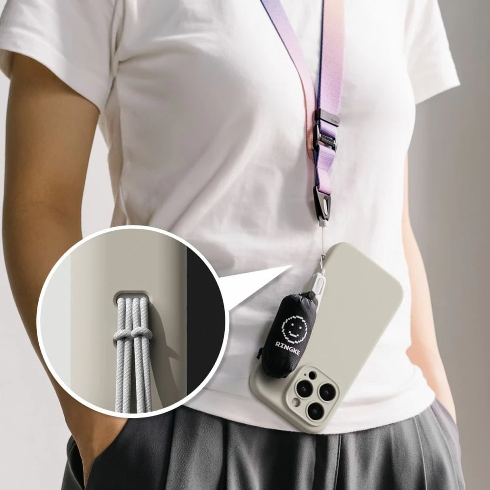 Mbështjellës Ringke Silicone MagSafe për iPhone 16 Pro, Bezhe