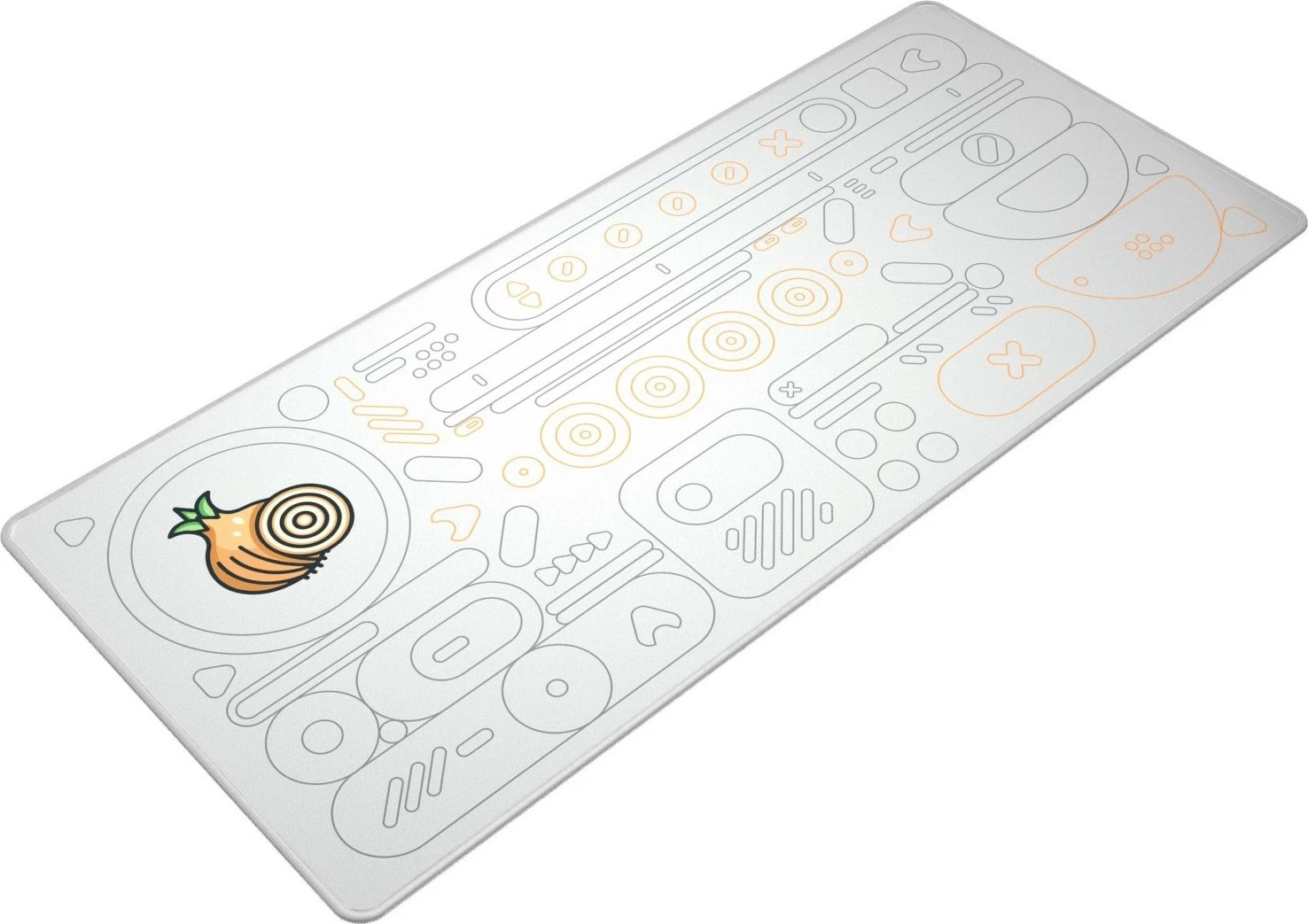 Mauspad Dark Project Onionite Light Pattern XL, i bardhë