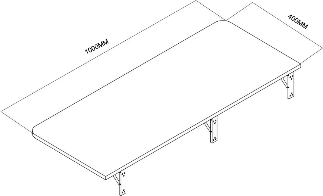 Raft i palosshëm muror, Maclean MC-128 B, 100x40 cm, ngarkesë 50 kg, i zi