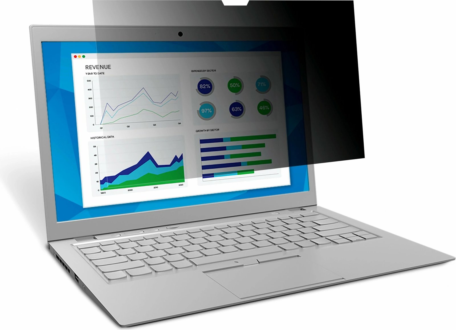 Filtër privatësie 3M për laptop 15.6 inç, 16:9, anti-reflektues, i zi