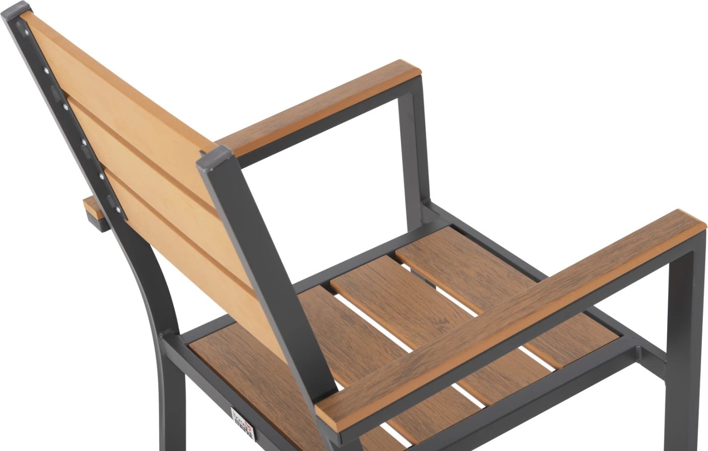 Karrige alumini SAGA FH5981.03, ngjyrë anthracite-polywood natyrale, 55x55x86H cm