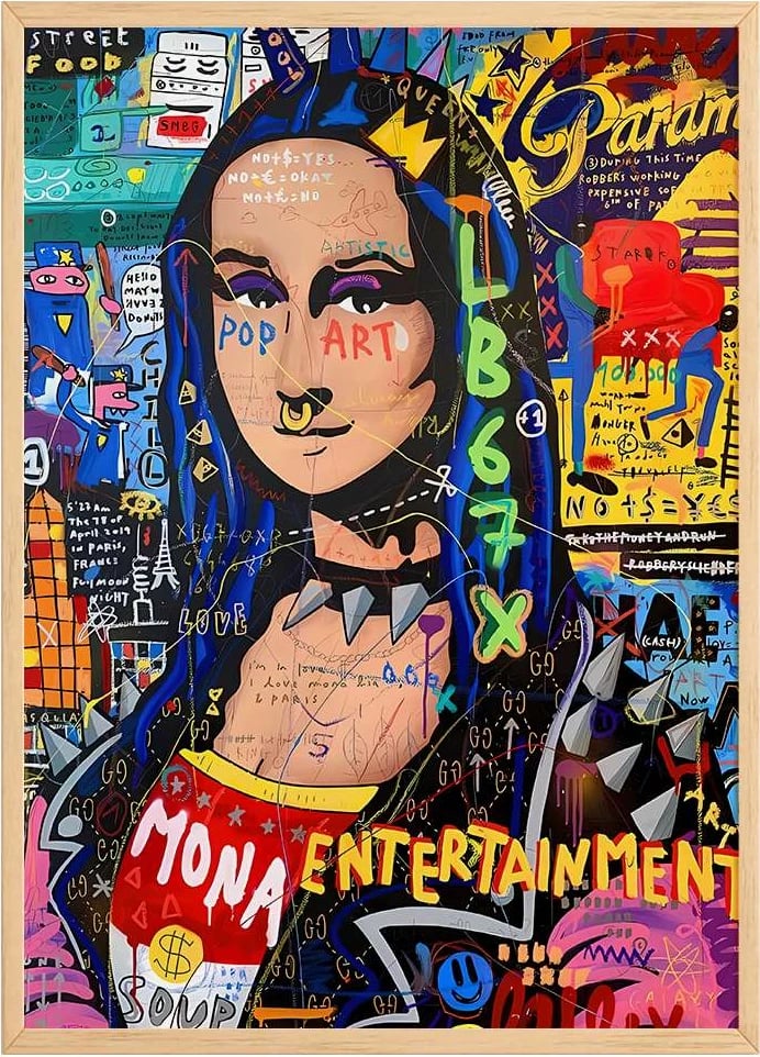 Pikturë dekorative me kornizë, Wallity, Artsmdftek39-3348, shumëngjyrëshe, 33x48cm