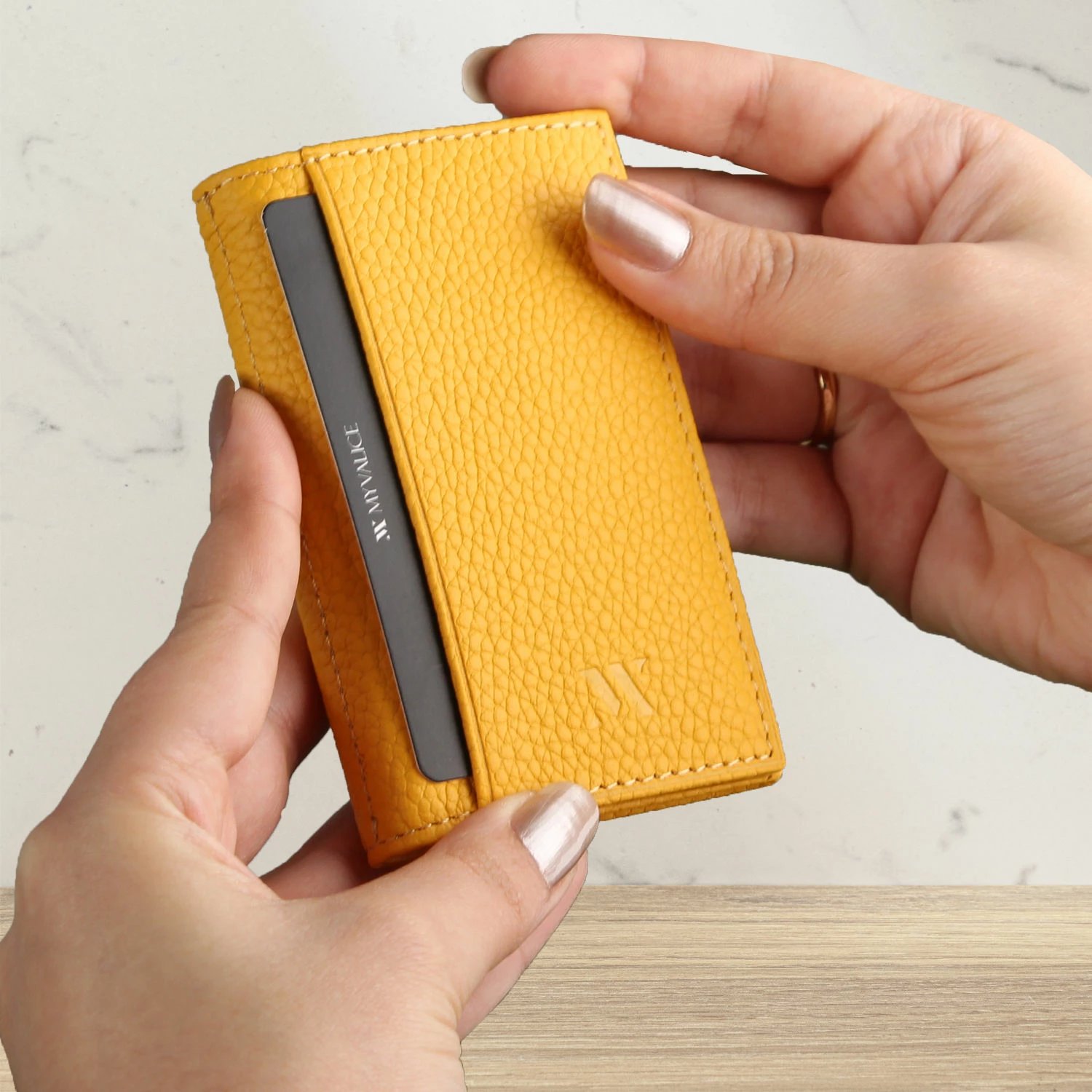 Portofol lëkure i verdhë Zoozie Bags, 4458