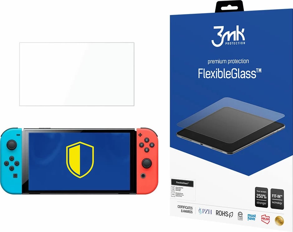 Xham mbrojtës hibrid për Nintendo Switch OLED 3mk FlexibleGlass™, 8.3 inç