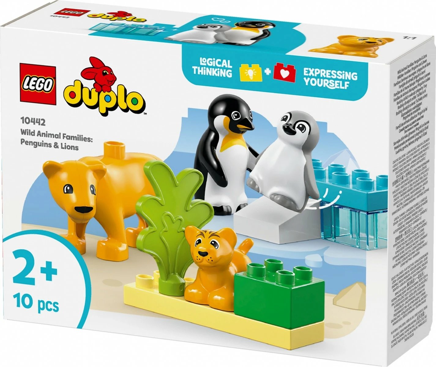 Set lodrash LEGO DUPLO 10442 Wild Animal Families: Penguins & Lions, 10 pjesë, për fëmijë 2+ Set lodrash LEGO DUPLO 10442 Wild Animal Families: Penguins & Lions, 10 pjesë, për fëmijë 2+