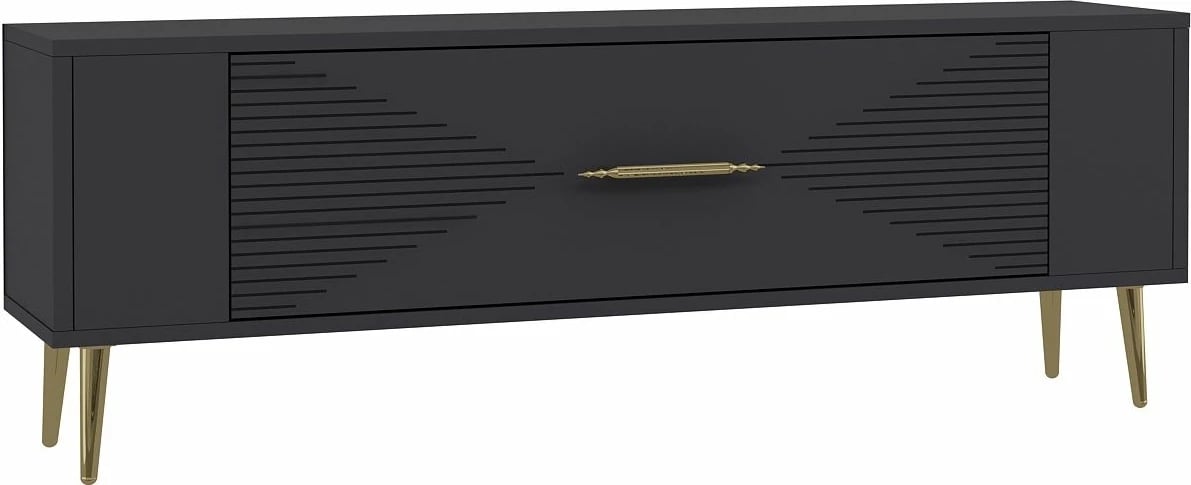 Komodë TV Skye Decor, Retrol1, antracit, ari