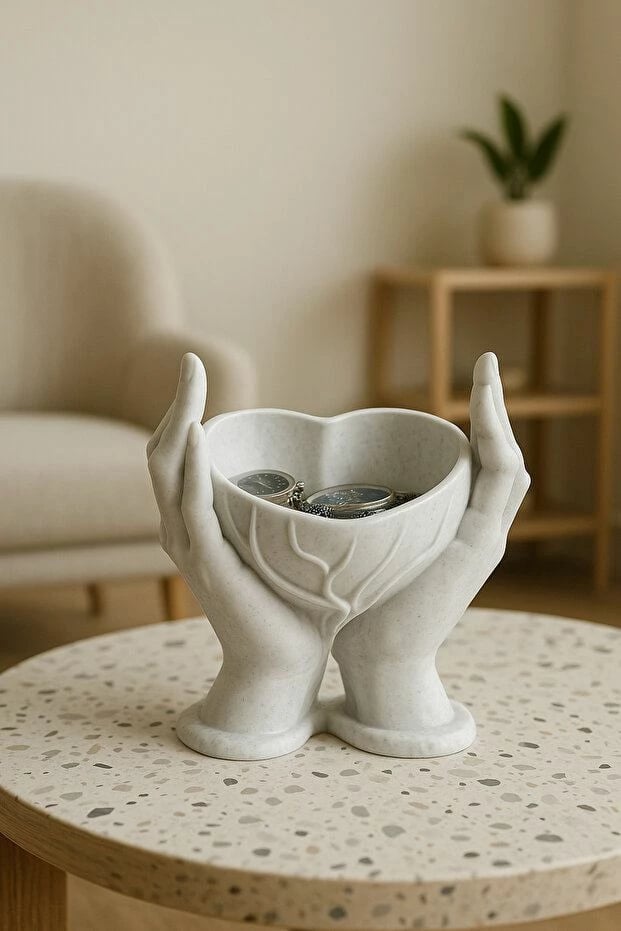 Objekt dekorativ në formë zemre, Evila Originals, ngjyrë e bardhë