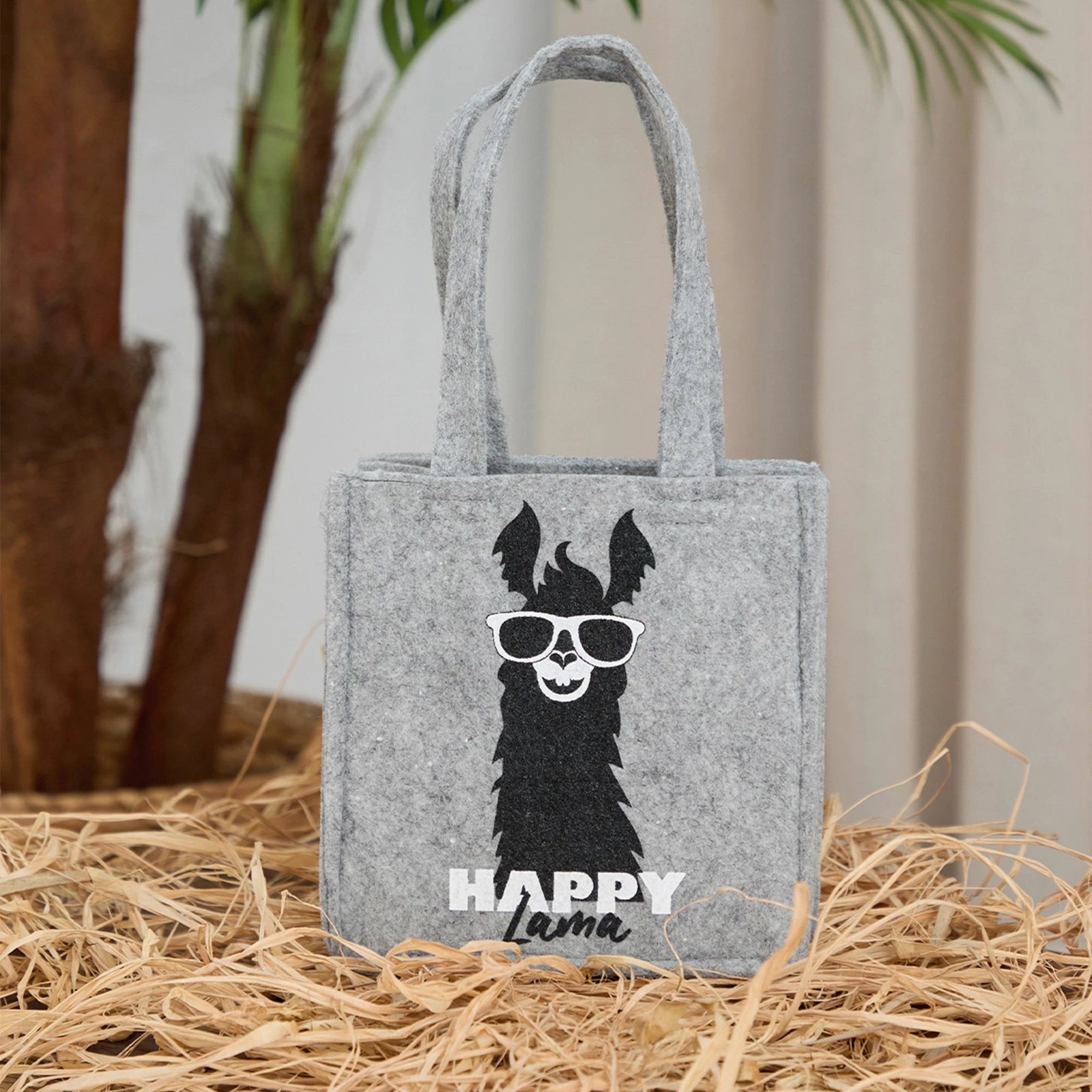 Çantë dore prej ndjesi, gri e zezë, Zoozie Bags, Coco24001