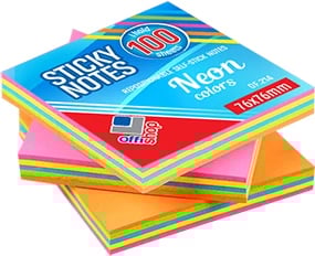 OSH POSTIT 75X75 100F NEON MIX 1/12 OF214