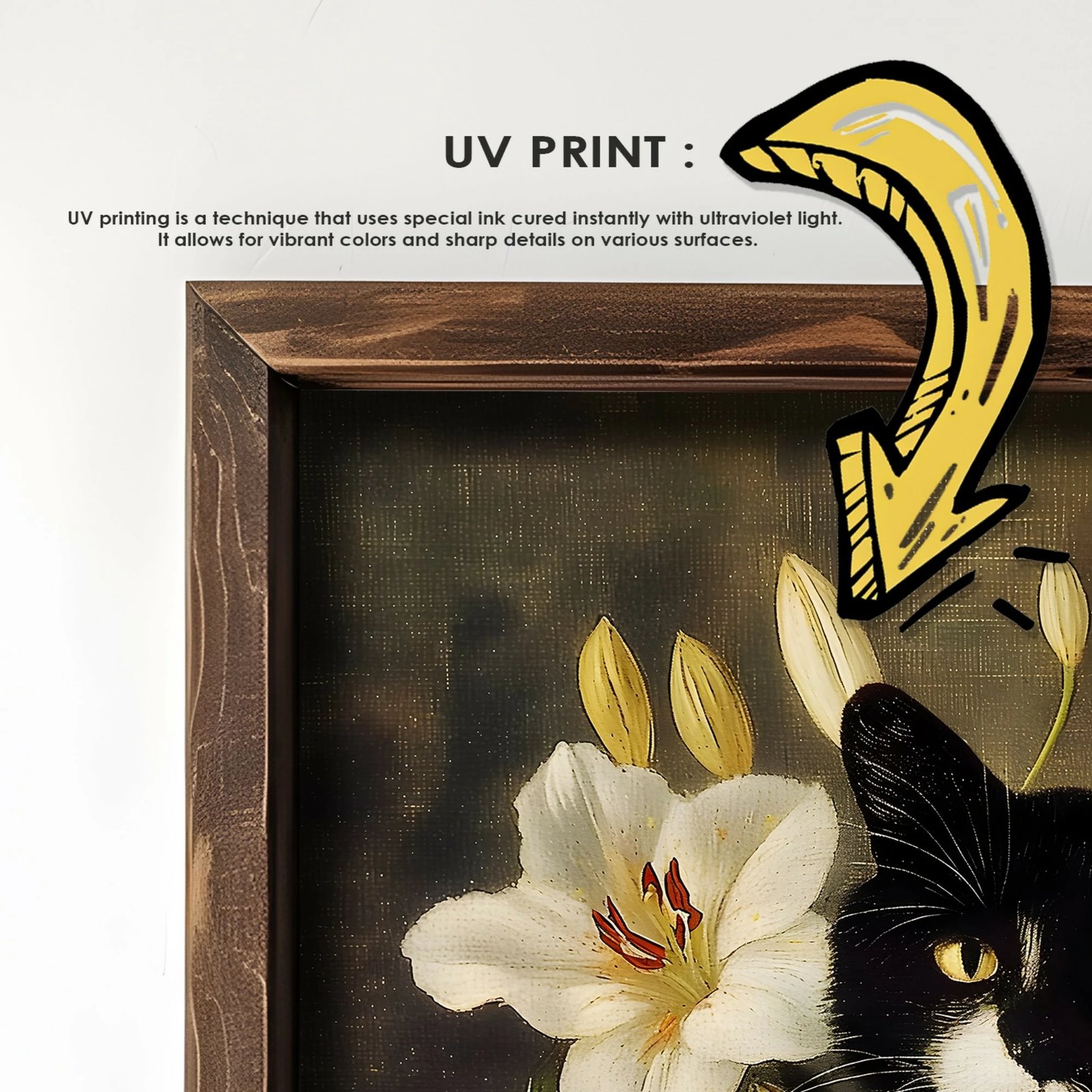 Pikturë dekorative me kornizë, MDF, shumëngjyrëshe, GE166-L