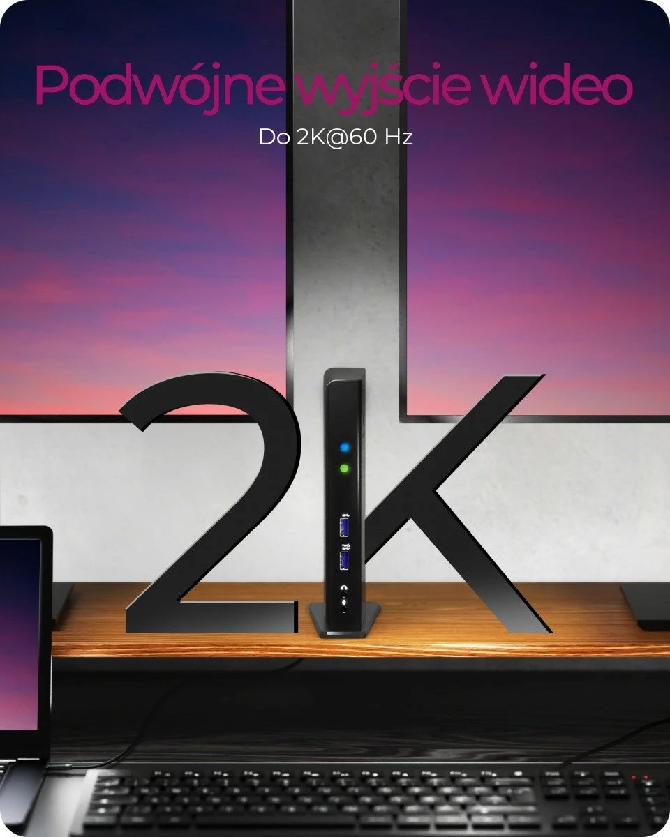 Kasë docking IcyBox IB-DK2241AC, USB, HDMI, LAN, DVI-I, e zezë