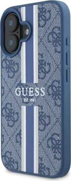 Mbështjellës Guess 4G Printed Stripes MagSafe për iPhone 16, Blu Mbështjellës Guess 4G Printed Stripes MagSafe për iPhone 16, Blu
