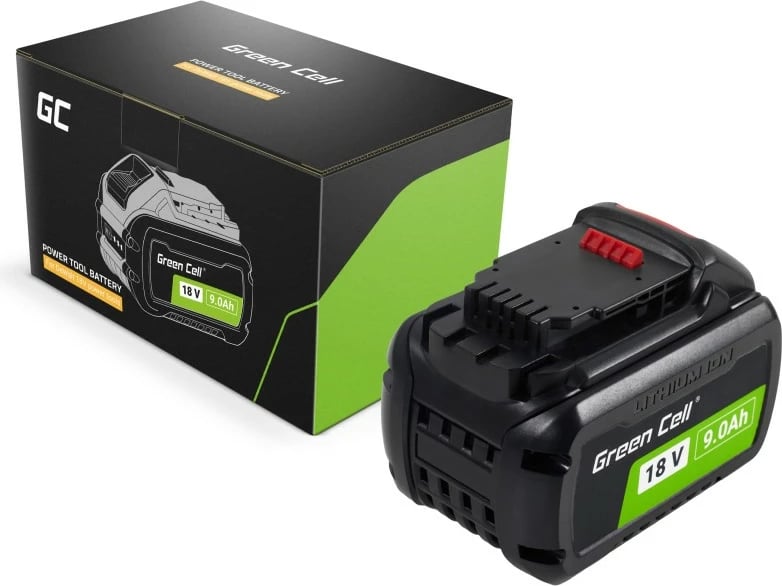 Bateri rikarikueshme për vegla elektrike, Green Cell, PTDW18V9, 18V/54V 9Ah/3Ah Li-Ion, me indikator karikimi