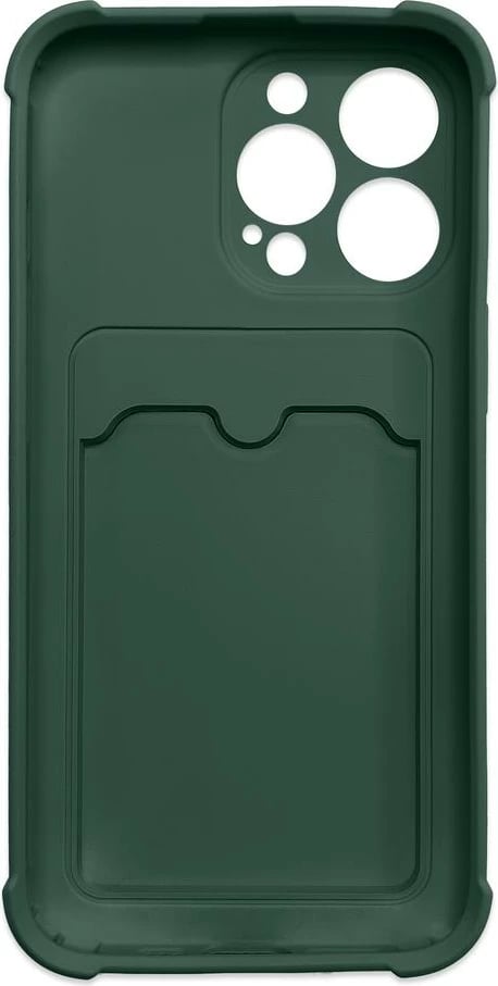 Mbështjellës Hurtel për Xiaomi Redmi 10X 4G / Redmi Note 9, silikon, me xhep për kartela, i gjelbër