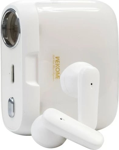 Kufje wireless WEKOME S28 Pop Digital Series, Bluetooth 5.3, me kuti karikimi dhe projektor, të bardha