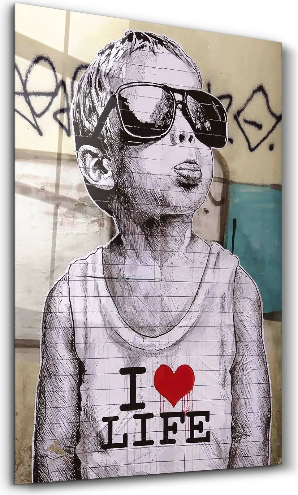 Pikturë dekorative prej xhami të temperuar Wallity, SPR-1142, 46x72cm