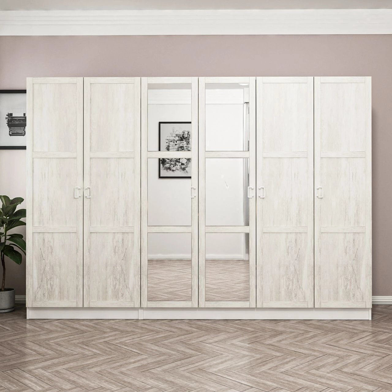 Dollap i bardhë, Skye Decor, Kale Country, 3844