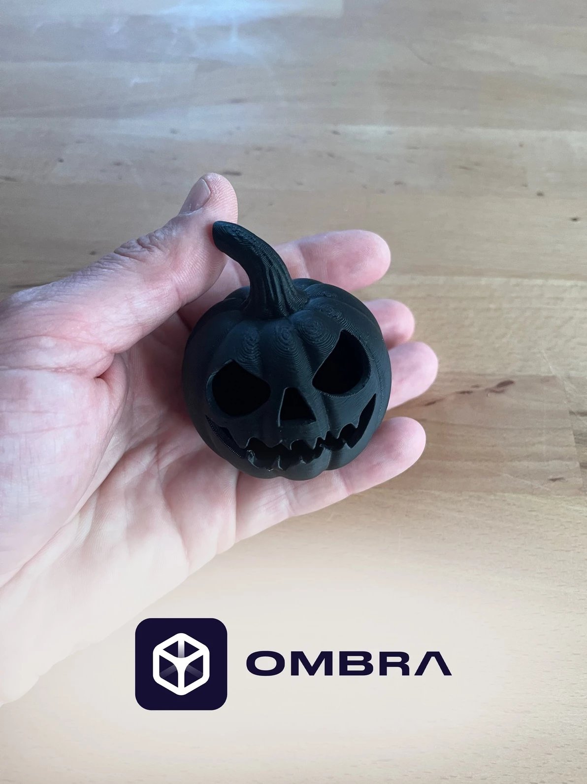 Dekor për Halloween në stil Kungull "Pumpking Small"- e zezë