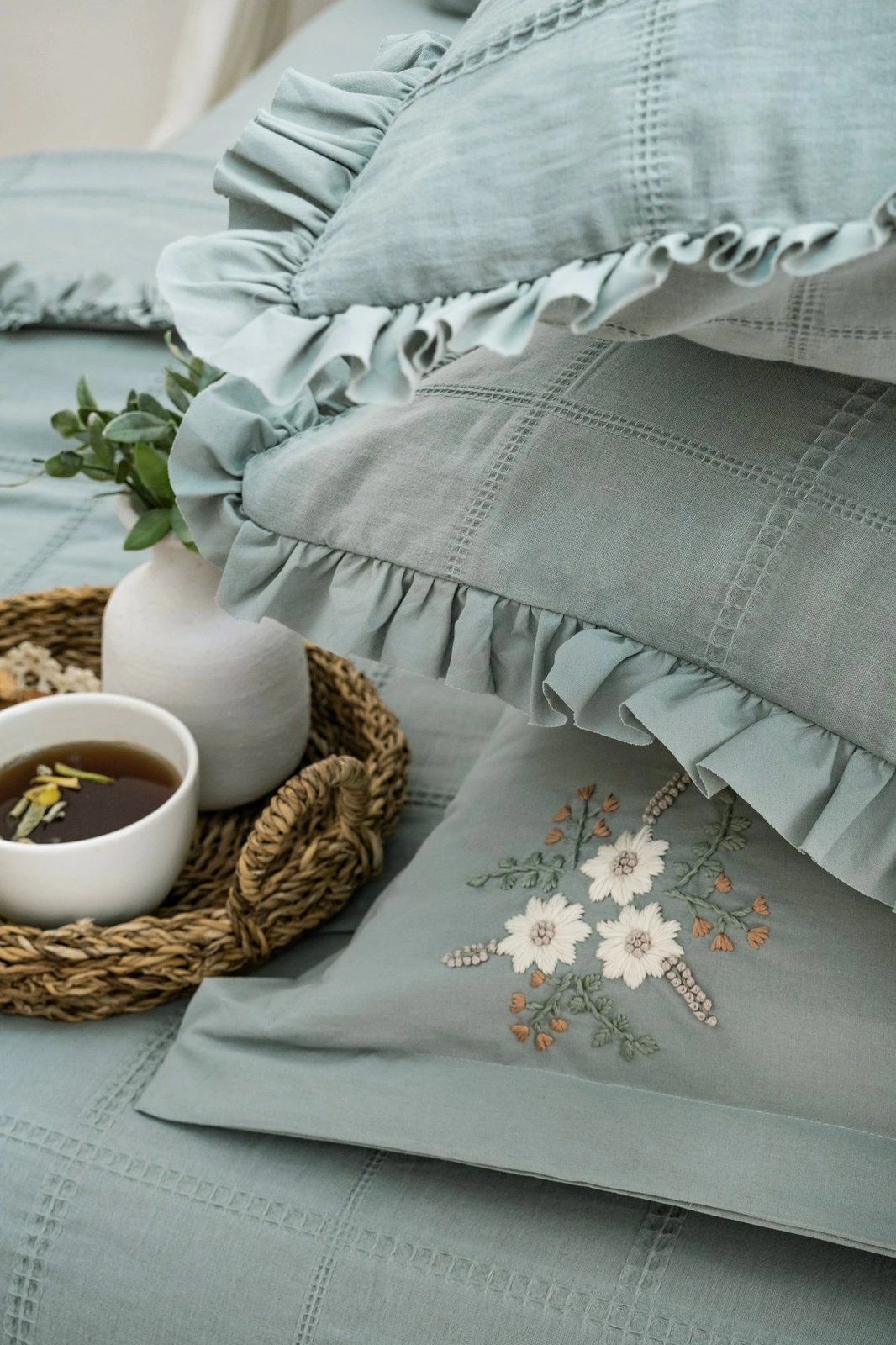 Set mbulesë dysheku dopio, Fiorella, ngjyrë mente, L'essentiel