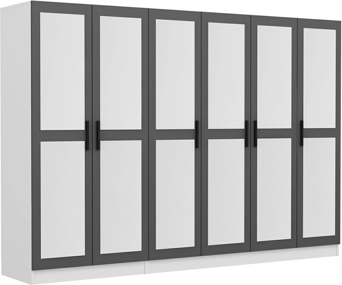 Dollap garderobe Skye Decor, ngjyrë antracit, Kale - 4962