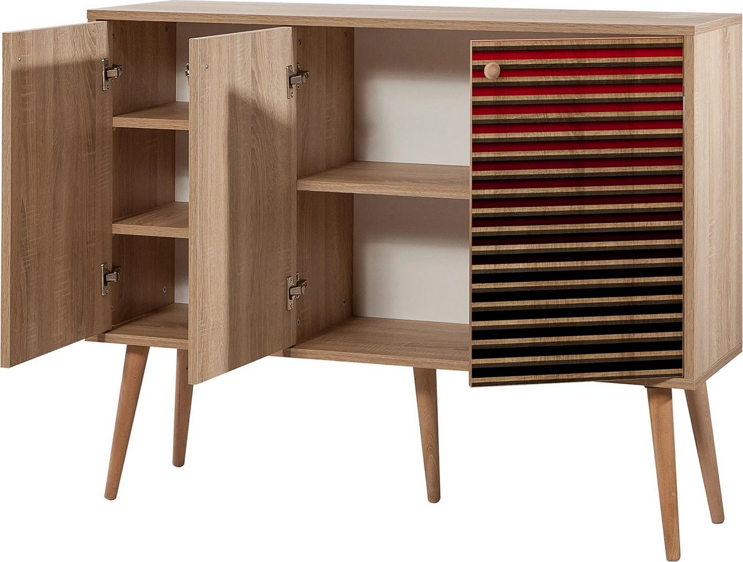 Konsol Hanah Home, Mega-221, ngjyrë lisi Sonoma