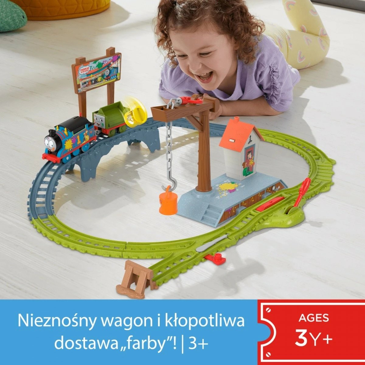 Set lodër treni Fisher Price Thomas & Friends Paint Delivery, plastikë, shumëngjyrësh