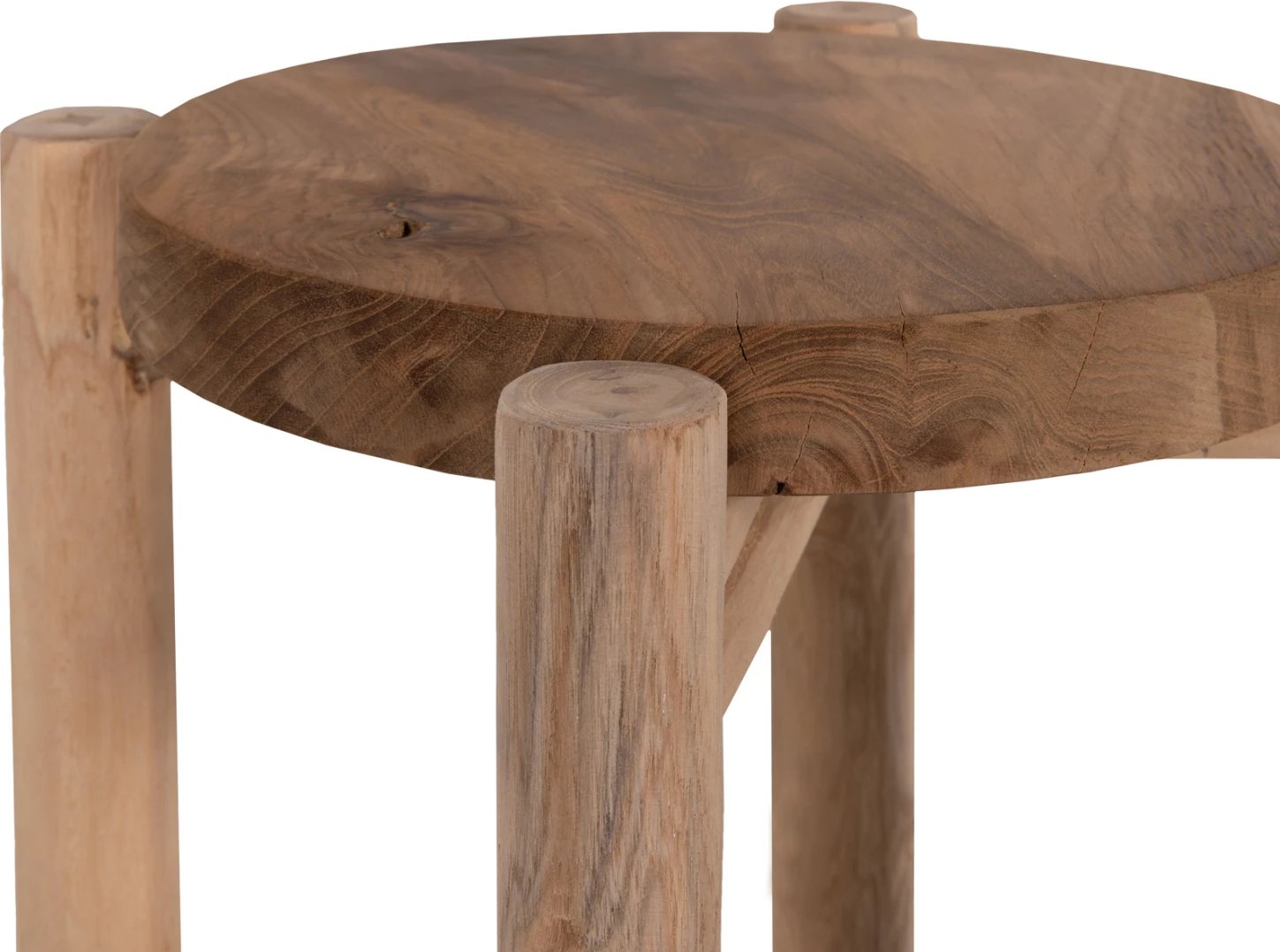 Tavolinë anësore/piedestal HOVER FH7900 dru TEAK ngjyrë natyrale Φ30x50Hcm