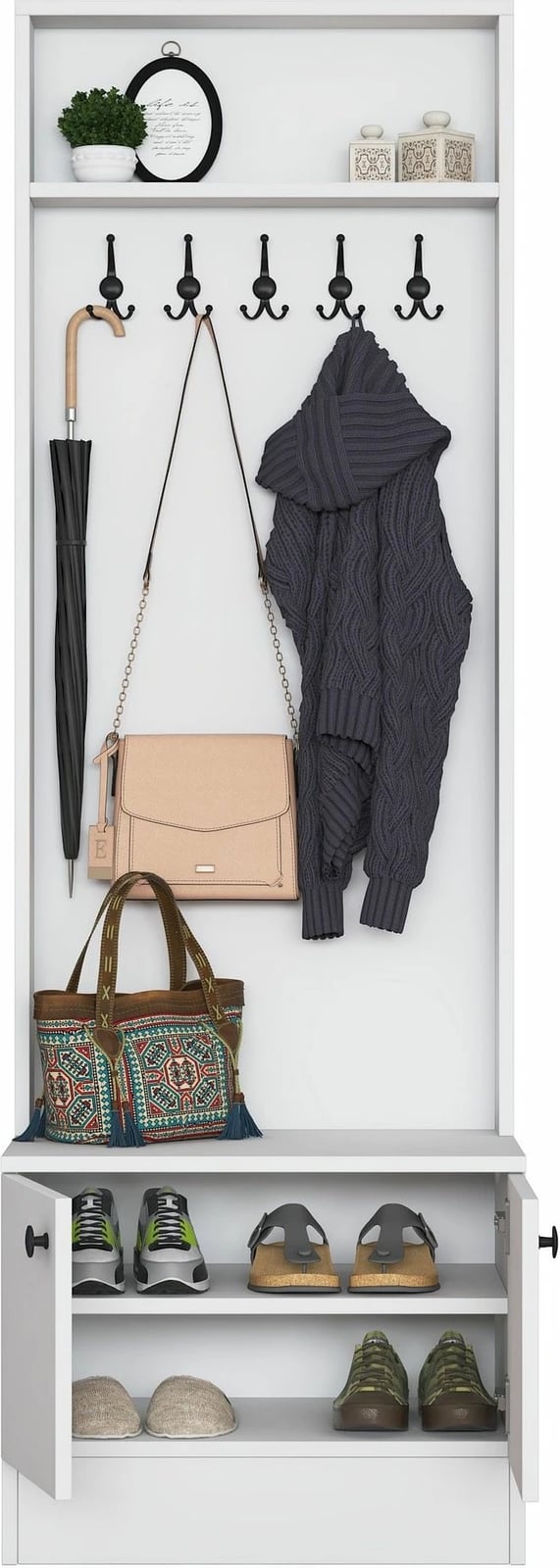 Stendë për koridor, ngjyrë e bardhë, Skye Decor, M16 - 1572