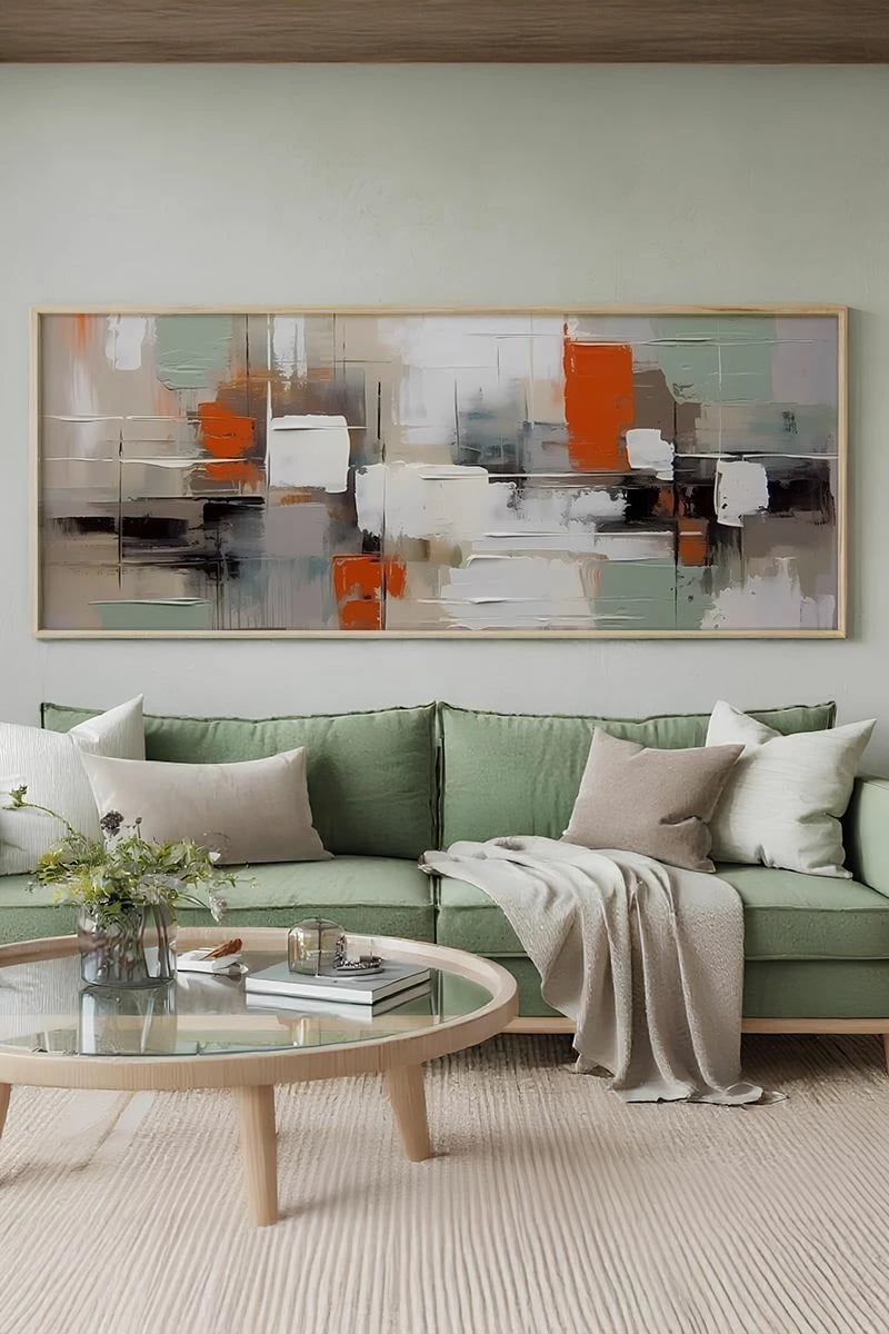 Pikturë dekorative me kornizë, Wallity, shumëngjyrëshe, Artsmdfyty26-3370, 33x70cm