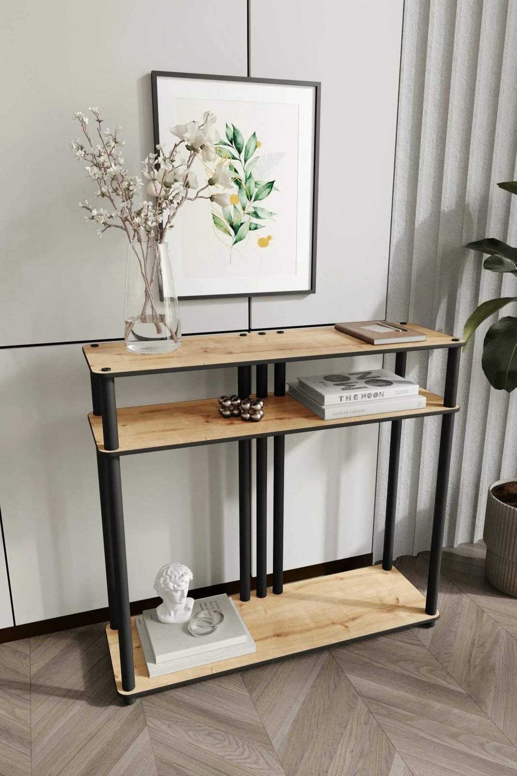 Komodë dekorative, ngjyrë lisi, Skye Decor, Garcia