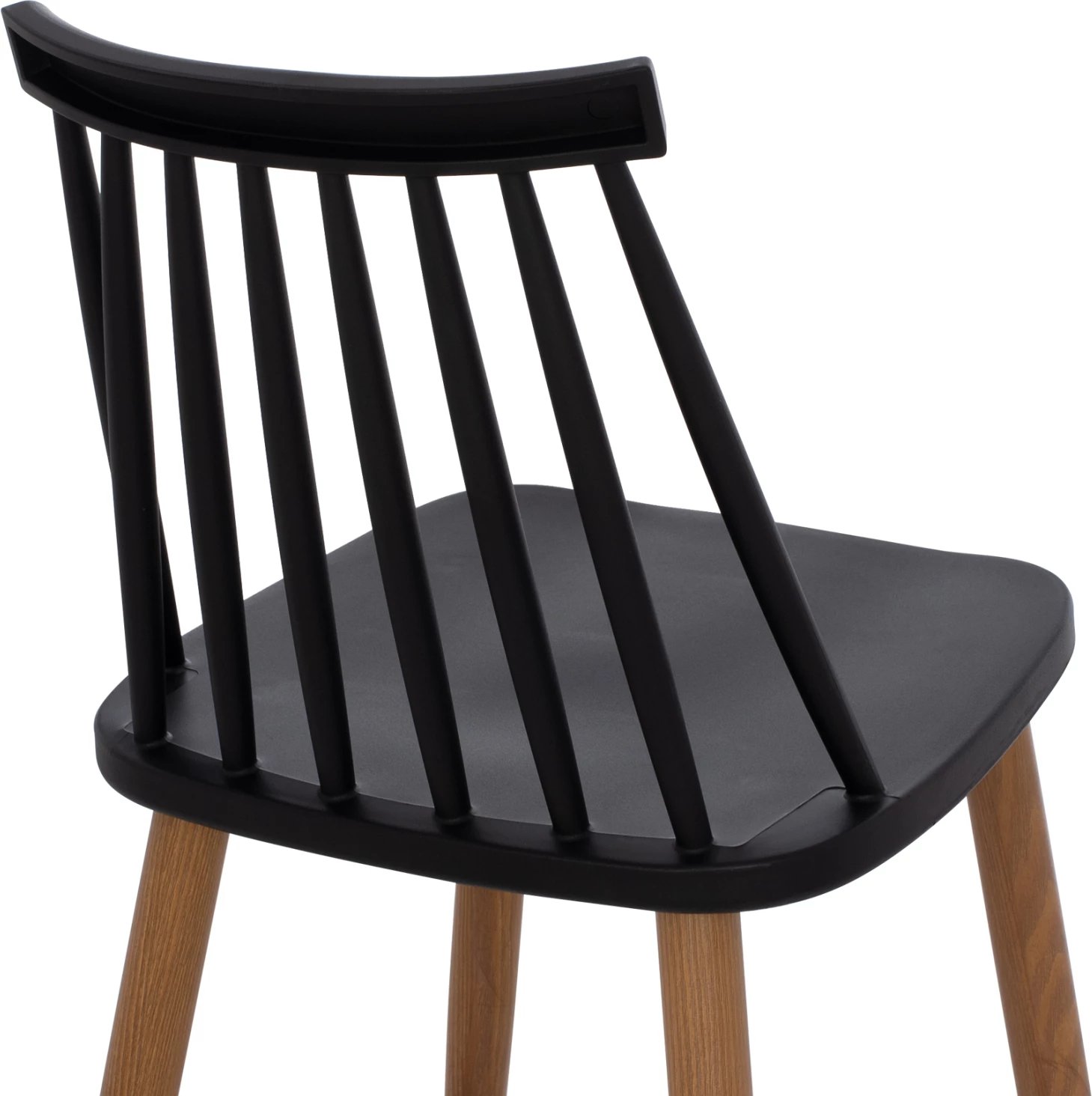 Karrige për bar FH9300.02, ngjyrë e zezë dhe natyrale, 43x45x97 cm, set prej 2 copë