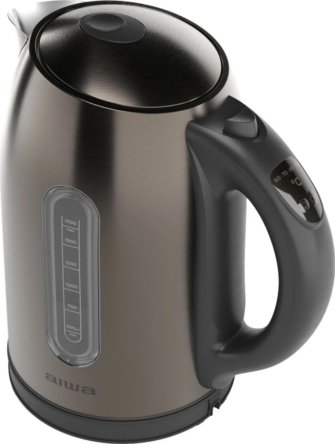 Çajnik elektrik Aiwa AKT3000D Kawako, 1.7L, 2200W, argjendtë