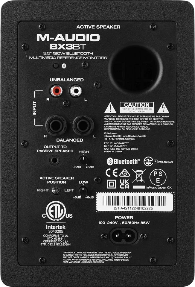 Bokse M-AUDIO BX3 BT, 50 W, të zeza, set