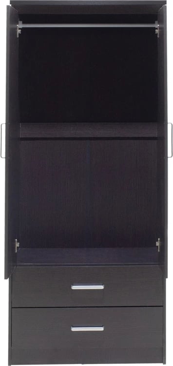 Dollap Olympus me 2 dyer dhe sirtarë, ngjyrë wenge, 81x57x183