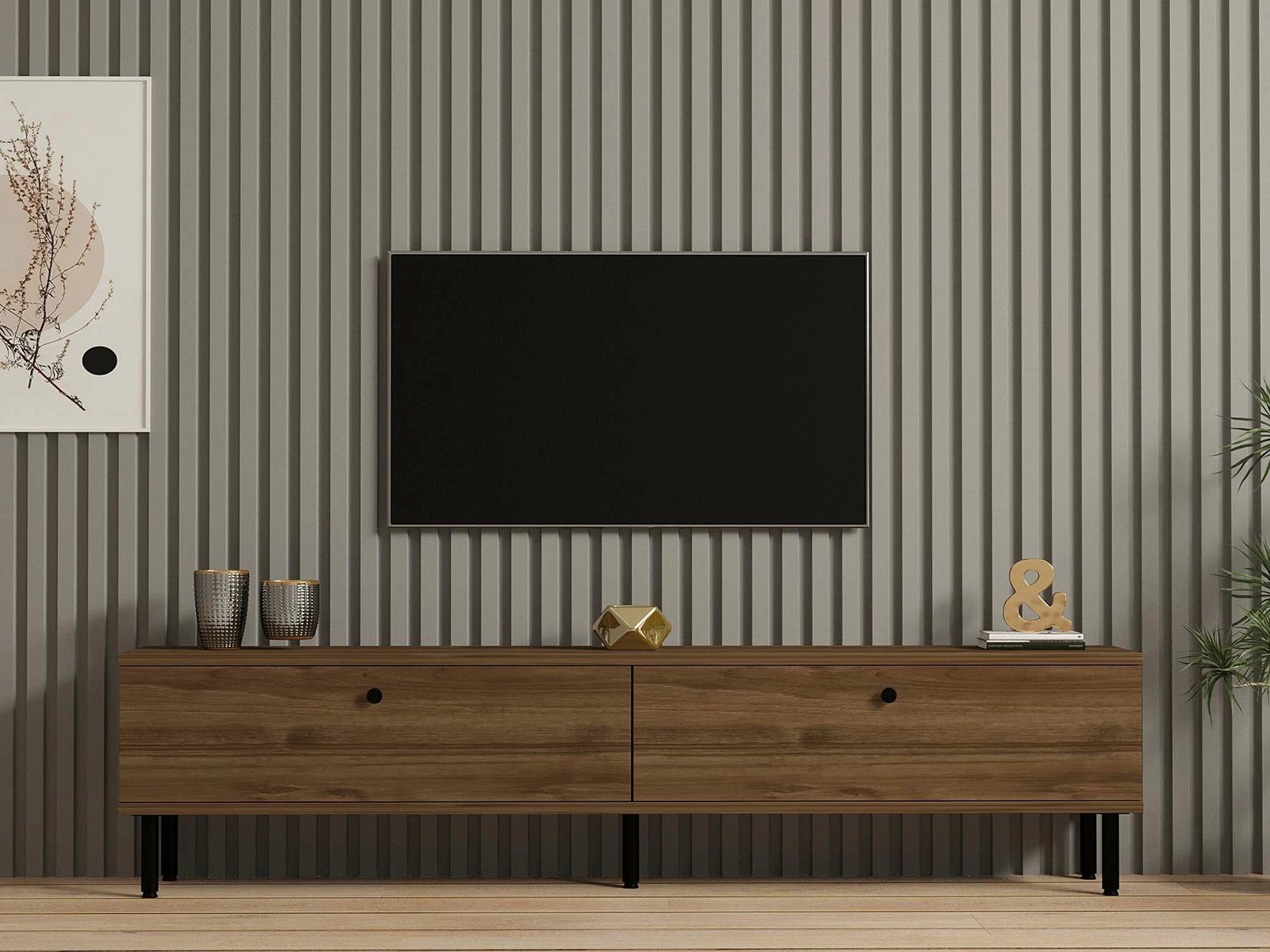 Komodë TV Skye Decor, ngjyrë arre, Nantes