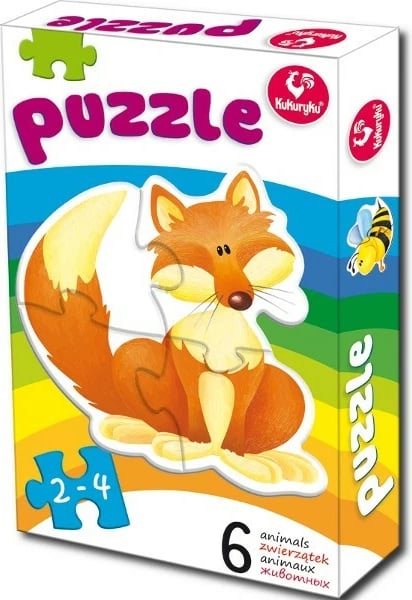 Puzzle për fëmijë Promatek First Puzzles Animals 1, 6 kafshë, 2-4 pjesë