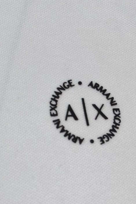 Bluzë polo për meshkuj Armani Exchange, e bardhë