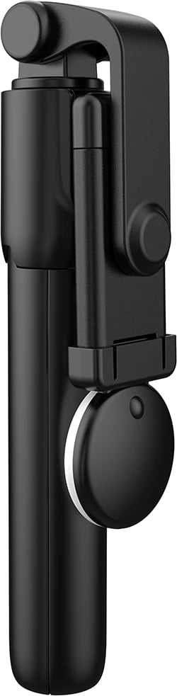 Selfie stick Hurtel WR1YXS me tripod teleskopik, llambë LED, Bluetooth, 71 cm, e zezë